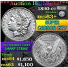 Image 1 : ***Auction Highlight*** 1890-cc . . Morgan Dollar $1 Graded Select+ Unc By USCG (fc)