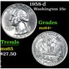 Image 1 : 1958-d . . Washington Quarter 25c Grades Choice+ Unc