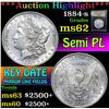 Image 1 : ***Auction Highlight*** 1884-s . Semi PL Morgan Dollar $1 Graded Select Unc By USCG (fc)