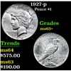 Image 1 : 1927-p . . Peace Dollar $1 Grades Select+ Unc