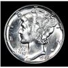 Image 2 : 1945-p . . Mercury Dime 10c Grades Choice+ Unc