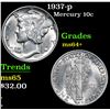 Image 1 : 1937-p . . Mercury Dime 10c Grades Choice+ Unc