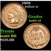Image 1 : 1908 . . Indian Cent 1c Grades Select Unc RD