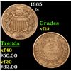 Image 1 : 1865 . . Two Cent Piece 2c Grades vf+