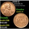 Image 1 : 1930-d Mint Mark Tilted Right . Lincoln Cent 1c Grades Choice Unc RB