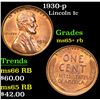 Image 1 : 1930-p . . Lincoln Cent 1c Grades Gem+ Unc RB