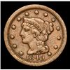 Image 2 : 1849 . . Braided Hair Large Cent 1c Grades vf+