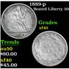 Image 1 : 1889-p . . Seated Liberty Dime 10c Grades xf+