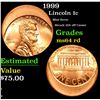 Image 1 : 1999 Mint Error Struck 25% off Center Lincoln Cent 1c Grades Choice Unc RD