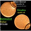 Image 1 : Mint Error Struck 95% off Center . Lincoln Cent 1c Grades GEM Unc RD