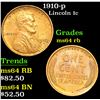 Image 1 : 1910-p . . Lincoln Cent 1c Grades Choice Unc RB