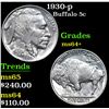 Image 1 : 1930-p . . Buffalo Nickel 5c Grades Choice+ Unc