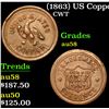 Image 1 : (1863) US Copper . . Civil War Token 1c Grades Choice AU/BU Slider