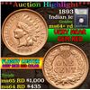 Image 1 : ***Auction Highlight*** 1893 . . Indian Cent 1c Graded Choice+ Unc RD By USCG (fc)