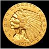 Image 3 : ***Auction Highlight*** 1915-p . . Gold Indian Quarter Eagle $2 1/2 Graded Select Unc By USCG (fc)