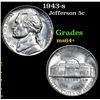 Image 1 : 1943-s . . Jefferson Nickel 5c Grades Choice+ Unc