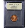 Image 2 : ***Auction Highlight*** 1904 . . Indian Cent 1c Graded GEM+ Unc RD By USCG (fc)