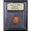 Image 2 : ***Auction Highlight*** 1884 . . Indian Cent 1c Graded Choice Unc RD By USCG (fc)