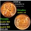 Image 1 : 1928-p Nice Rim toning . Lincoln Cent 1c Grades Choice+ Unc RD