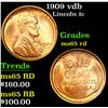 Image 1 : 1909 vdb . . Lincoln Cent 1c Grades GEM Unc RD