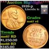 Image 1 : ***Auction Highlight*** 1926-p . . Lincoln Cent 1c Graded GEM++ Unc RD By USCG (fc)