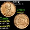 Image 1 : 1912-p . . Lincoln Cent 1c Grades GEM Unc RB