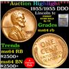Image 1 : ***Auction Highlight*** 1955/1955 DDO . . Lincoln Cent 1c Graded Choice Unc RB By USCG (fc)