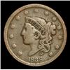 Image 2 : 1838 . . Coronet Head Large Cent 1c Grades f, fine