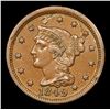 Image 2 : 1849 . . Braided Hair Large Cent 1c Grades Select Unc BN