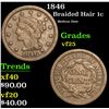 Image 1 : 1846 Medium Date . Braided Hair Large Cent 1c Grades vf+