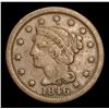 Image 2 : 1846 Medium Date . Braided Hair Large Cent 1c Grades vf+