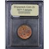 Image 2 : *Auction Highlight* 1871 Shipwreck Coin SS Sherman Two Cent Piece 2c Graded f details By USCG (fc)