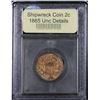 Image 2 : *Auction Highlight* 1866 Shipwreck Coin SS Sherman Two Cent Piece 2c Graded vf details By USCG (fc)