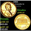 Image 1 : 1961 Proof Coin . Lincoln Cent 1c Grades Gem++ Proof Red