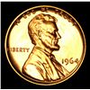 Image 2 : 1964 Proof Coin . Lincoln Cent 1c Grades Gem++Proof Red