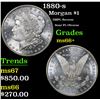 Image 1 : 1880-s DMPL Reverse Semi PL Obverse Morgan Dollar $1 Grades GEM++ Unc