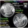 Image 1 : ***Auction Highlight*** 1882-o Looks DMPL Great Cameo Morgan Dollar $1 Graded GEM+ PL By USCG (fc)