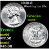 Image 1 : 1946-d . . Washington Quarter 25c Grades GEM+ Unc