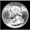Image 2 : 1946-d Cool Die Break . Washington Quarter 25c Grades GEM+ Unc
