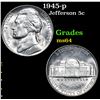 Image 1 : 1945-p . . Jefferson Nickel 5c Grades Choice Unc