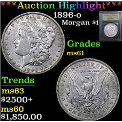 1896-o . . Morgan Dollar $1 Graded BU+ by USCG