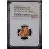 Image 2 : **Auction Highlight** NGC No date Error 35% off cent/Clipped planchet Lincoln 1c ms66 RD by NGC (fc)