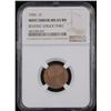 Image 2 : NGC 1924-p Mint Error 'Reverse Struck Thru' . . Lincoln Cent 1c Graded ms65 BN by NGC