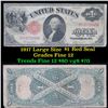 Image 1 : Series of 1917Ê Large Size $1 Red SealÊ . . Grades f, fine