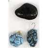 Image 3 : Stabilized Turquoise Necklace, Pendants, & Beads