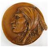 Image 1 : Rare Older Chalkware Native American Wall Plaque