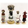 Image 2 : 4 Native American Hopi Miniature Kachinas