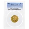 Image 1 : 1861 $5 Liberty Head Half Eagle Gold Coin PCGS AU55