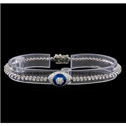 1.46 ctw Diamond Evil Eye Bracelet - 14KT White Gold