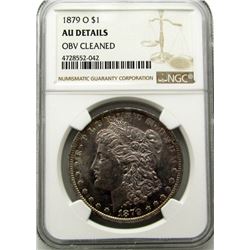 1879-O MORGAN SILVER $ NGC AU DETAILS